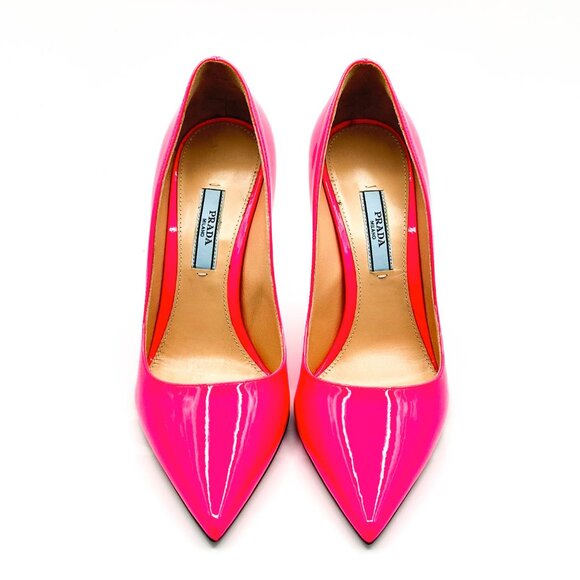 Prada Neon Pink Pumps- Size 36.5 - Picture 5 of 14